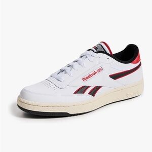 Reebok Unisex Club C Revenge Sneaker, White/Vector Red/Black, 9.5 Women/8 Men